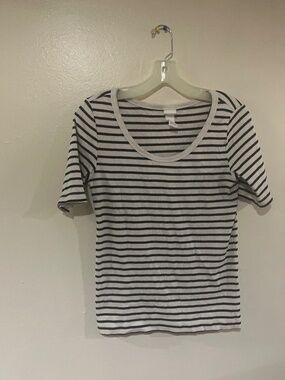 Striped H&M Boat Neck Shirt
